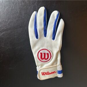 Wilson Blue and White Left Hand Vintage Performance Batting Glove
